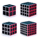 QiYi 2x2, 3x3, 4x4 & 5x5 Carbon Fiber Edition Set - DailyPuzzles