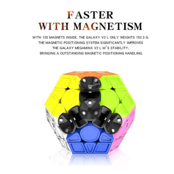 QiYi X-Man Galaxy Megaminx V2 LM (SCULPTED) Speed Cube Puzzle - DailyPuzzles