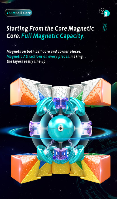Moyu HuaMeng YS3M 3x3 UV Magnetic Core & Maglev - DailyPuzzles
